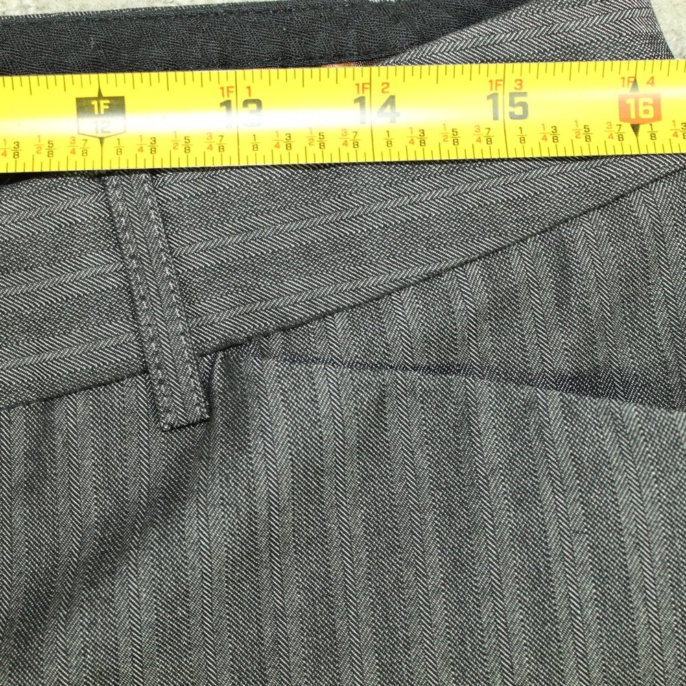 Express Size 8 Editor Pants Gray Pin Stripe Flare… - image 7